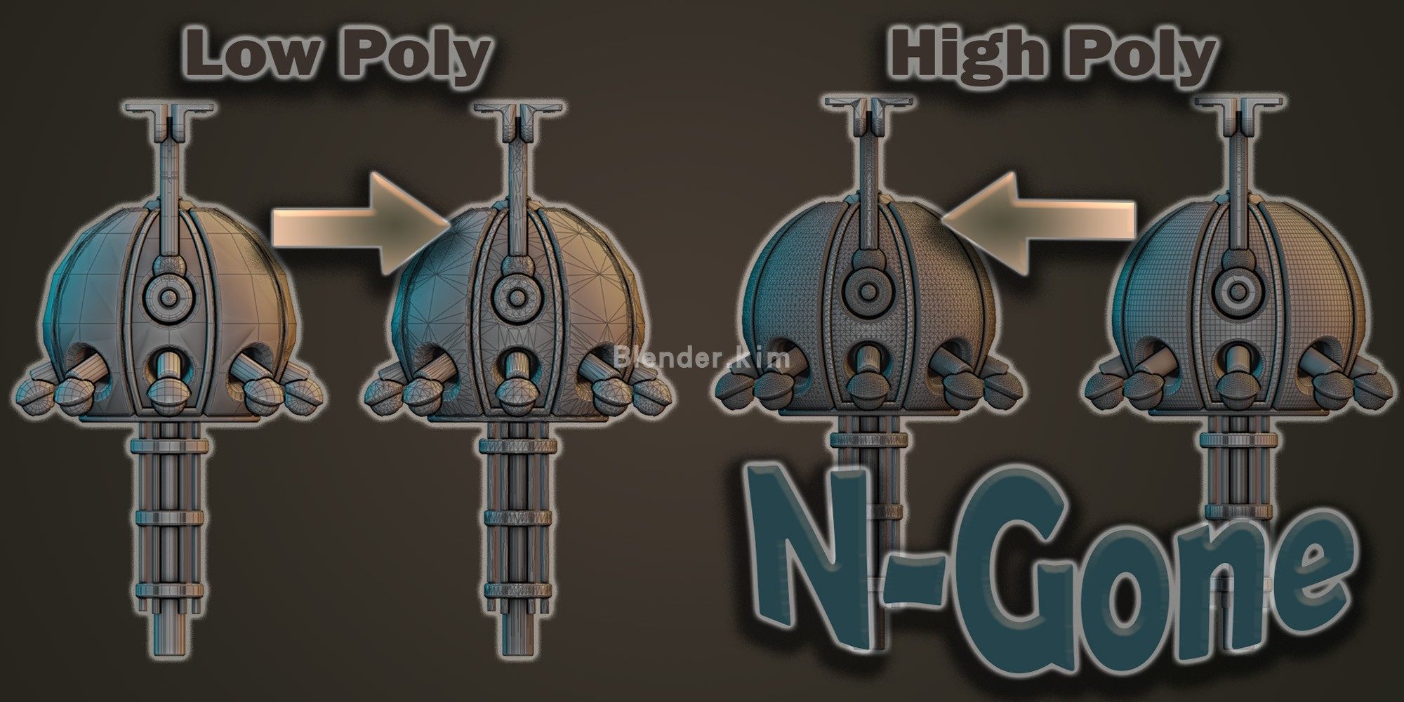 模型布线优化插件 N-Gone - 1 Click Asset Optimization - Blender插件-魔酷网