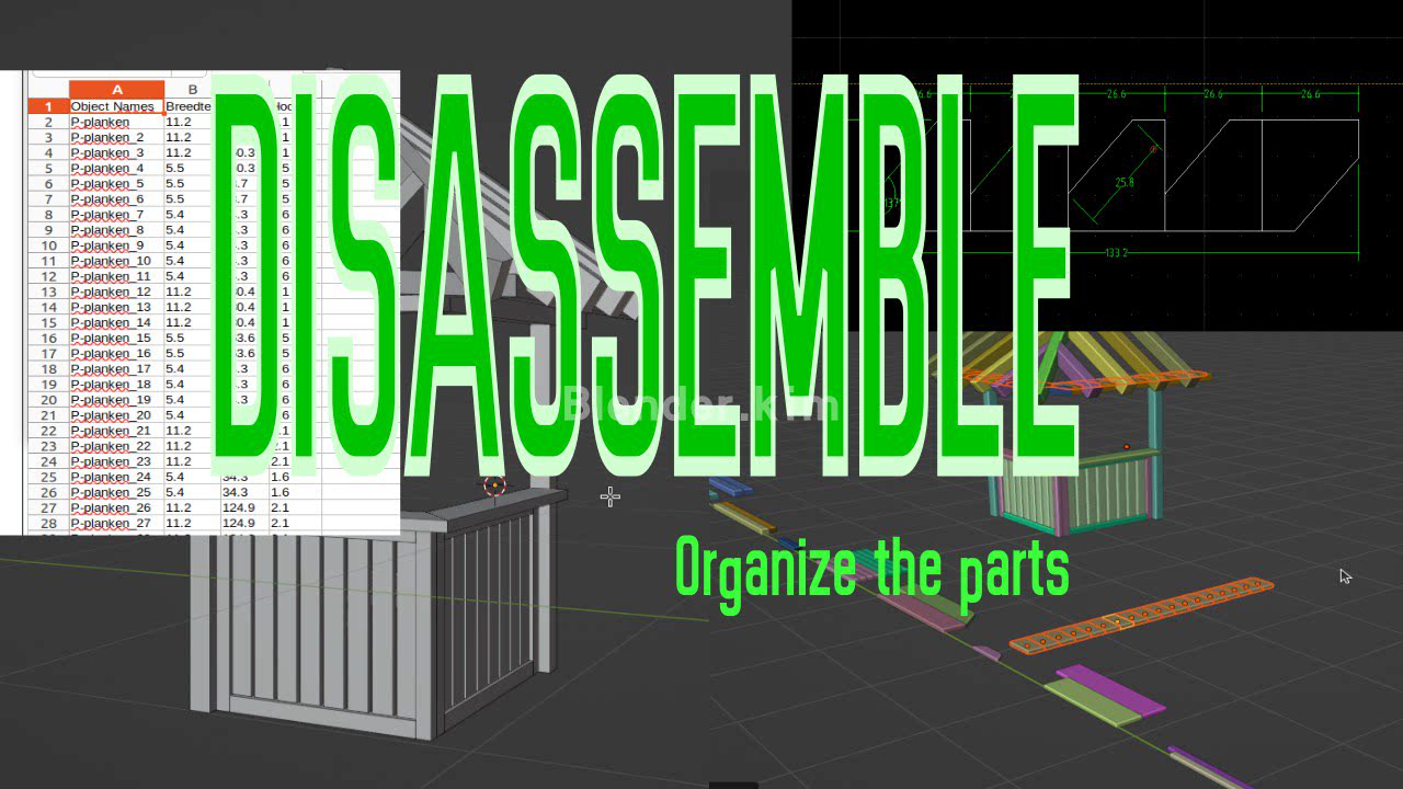 模型展平插件 Disassembler - Blender插件-魔酷网