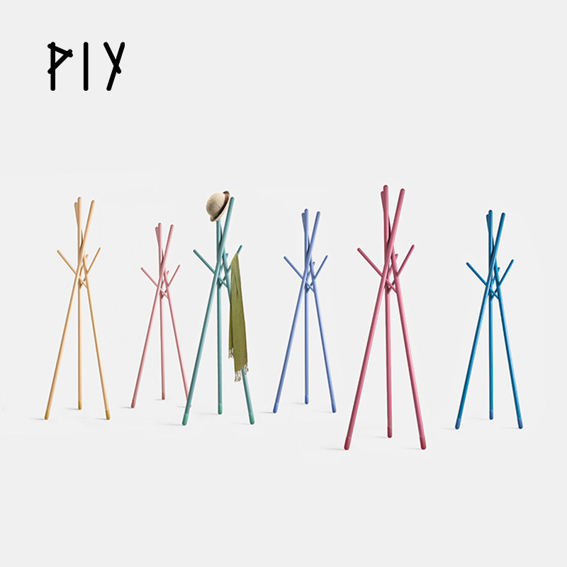 PIY coat hat rack red dot NUDE hanger floor bedroom room minimalist home Improvised morandi hanging clothes hanger