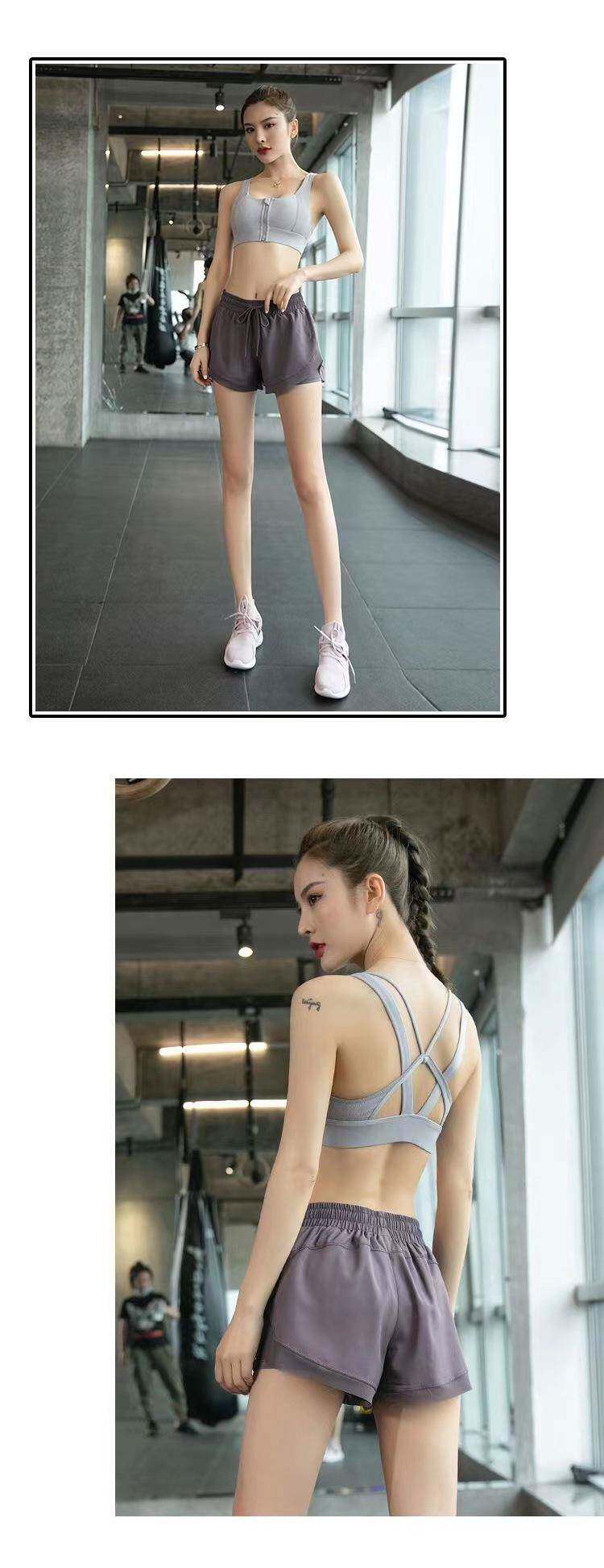 Одежда для йоги 运动套装女夏季薄款宽松大码短袖速干上衣专业健身房晨跑步瑜伽服 OTHER