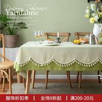 Nordic Ins Wind Small Frescoed Table Cloth Advanced Sense Rectangular Tea Table Mat Table Cloth Art West Table Cloth Flow Su