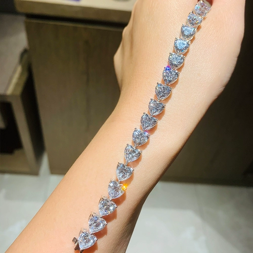 Чистая платина PT950, муассанит цвета D, импортированный из США, шесть видов особой формы, в форме сердца, неправильной формы, с микрозаклепками и бриллиантами для женщин.