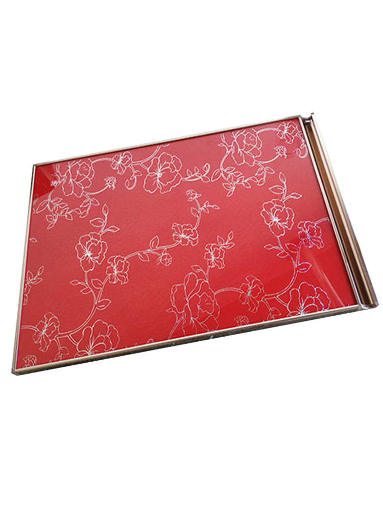 Customized whole cabinet crystalline steel door kitchen tempered glass floor cabinet hanging door hinge door selection panel