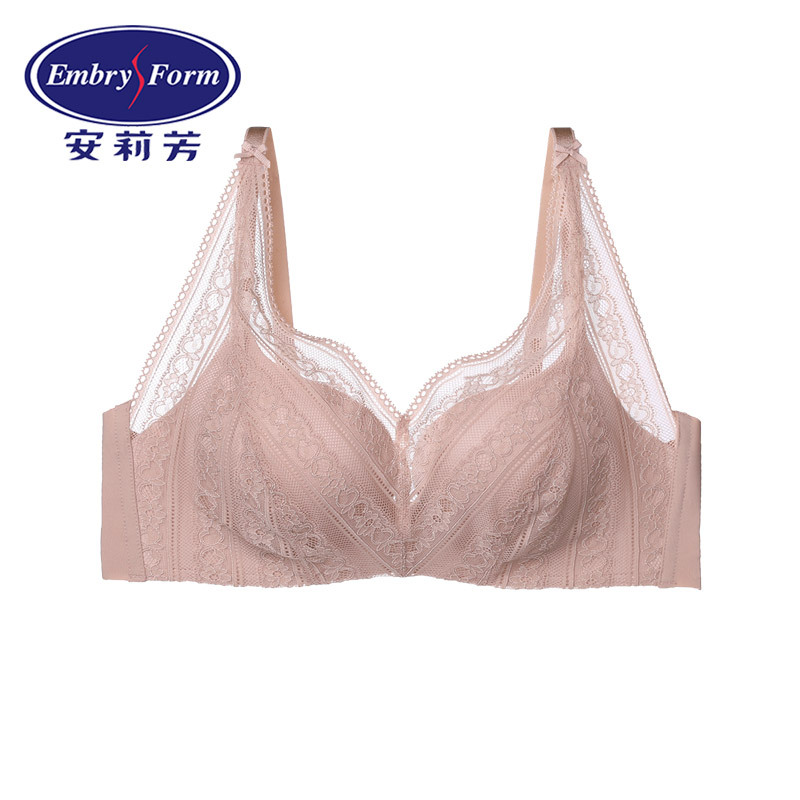 Anlifang Lace Deep V Strapless Bra Without Underwire for Women, Thick Bottom and Thin Top, Seamless Underwear Eb1110 Genuine Product