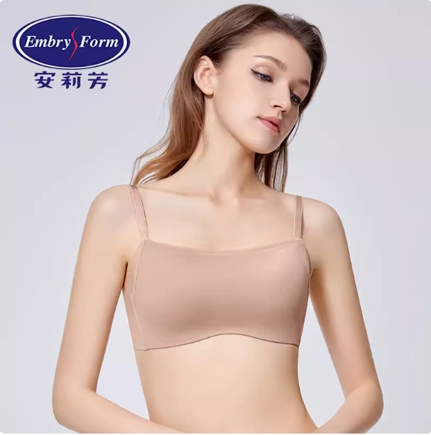 [Icy and Moisturizing] Anlifang Thin Bra for Large Busts That Makes Them Appear Smaller, Women's Seamless Bandeau-Style Underwear Eb00647