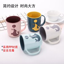 Portable childrens brushing cups mouthwash cups Boys and Girls cute ins Wind Net red couples anti-drop toothbrush cylinder
