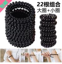 Headwear plastic foreign gas floral headdress rubber ring spring set rubber band tie hair telephone line Hairband female thin bracelet