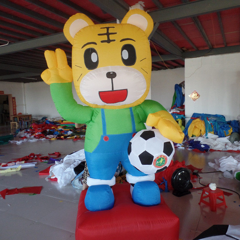 Inflatable Tiger Card Ventilation Die Inflatable Football Card Ventilation Die Tiger Mascot Katong Man Occasionally Gas Die Set