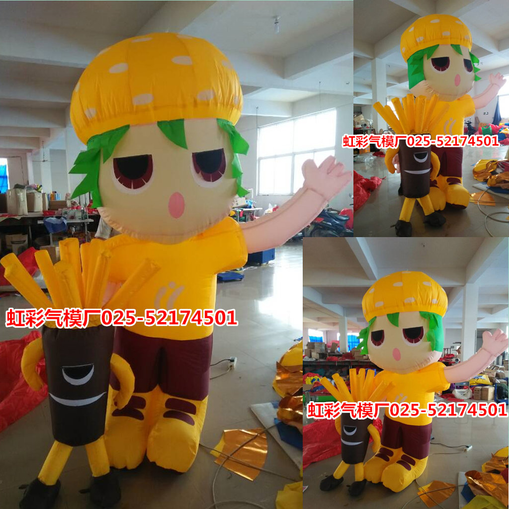 The cake - burger - inflatable model of chip hamburger is open air models for Wallace cartoon - air models