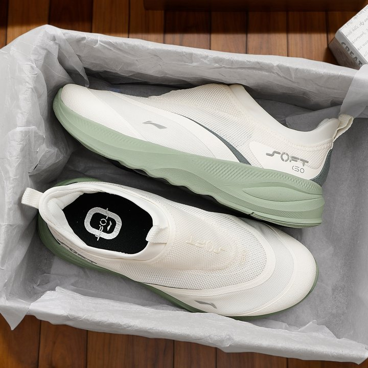 Стильная повседневная обувь Li Ning мужская летняя сетчатая дышащая спортивная обувь амортизирующие беговые мужские туфли