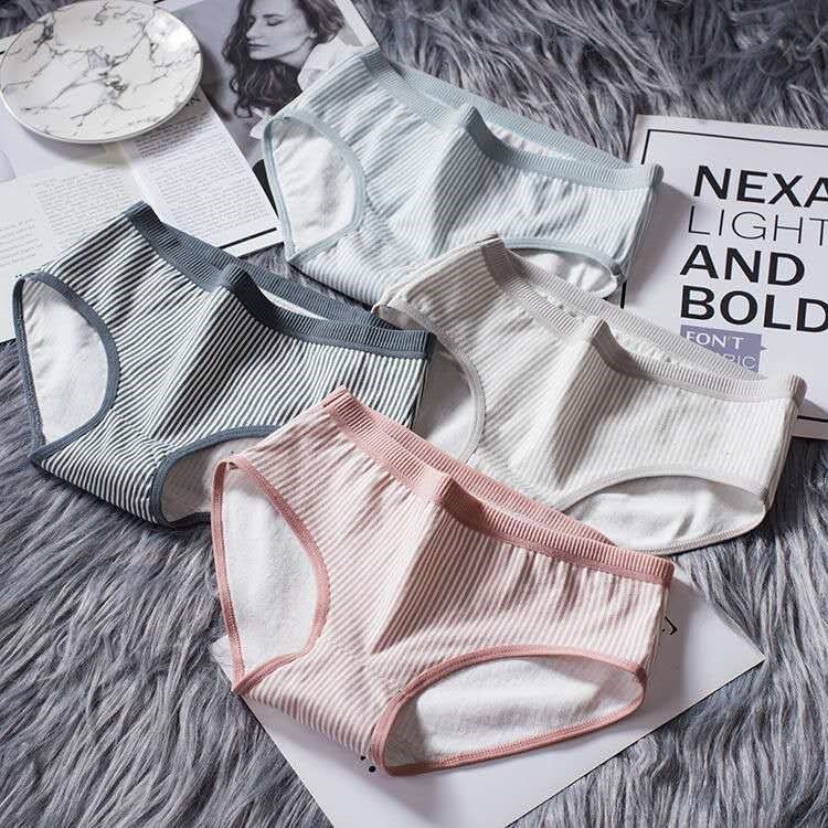 2 3 4 pairs of underwear female cotton student girls underwear female student Korean version Japanese mid-waist sexy women's underwear