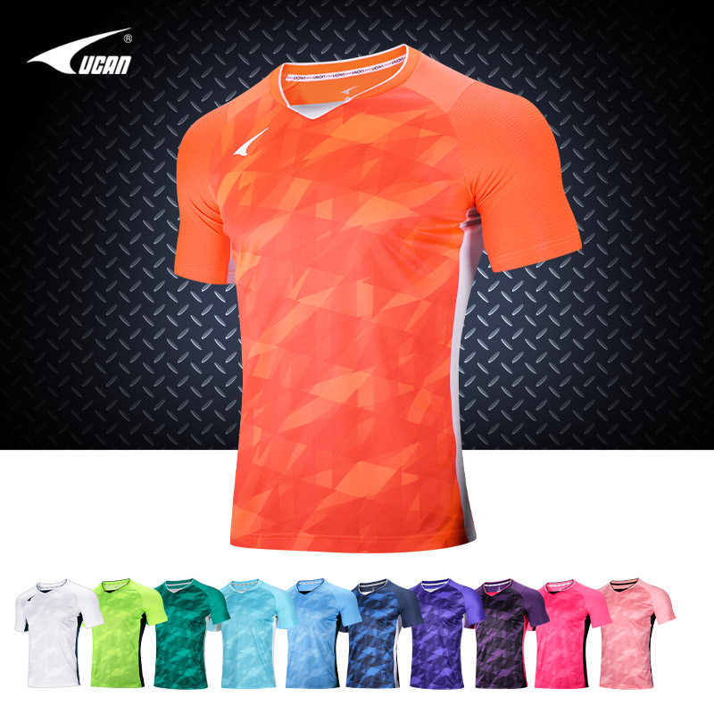 Sharp football suit T-shirt short sleeve football match blouse men sports T-shirt S09111