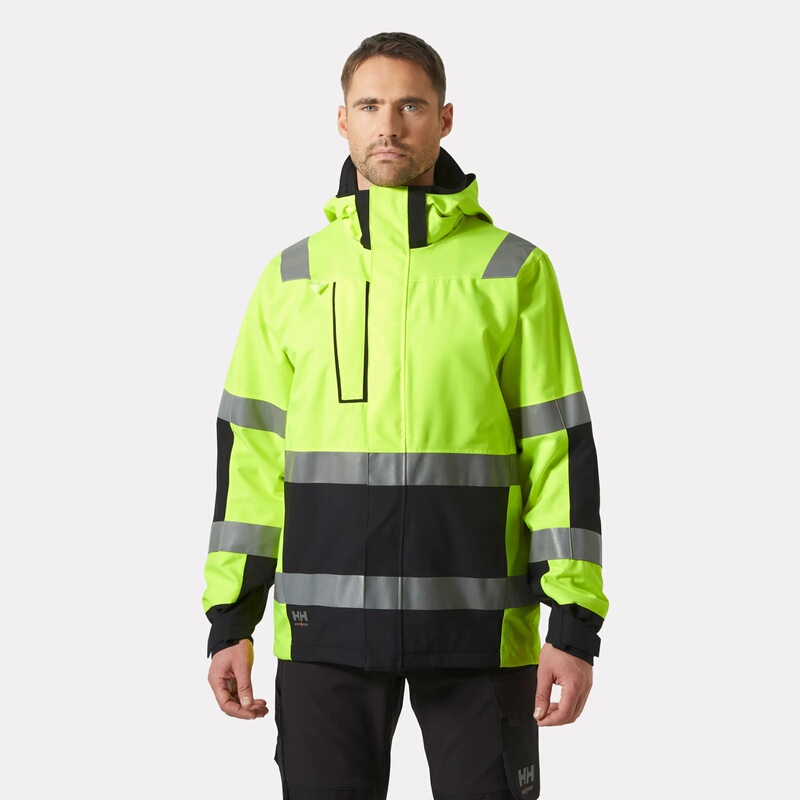 Nuo Hh 20,000 Waterproof Men's High-Contrast Reflective 2L Fully Taped Workwear Jacket Raincoat 71195