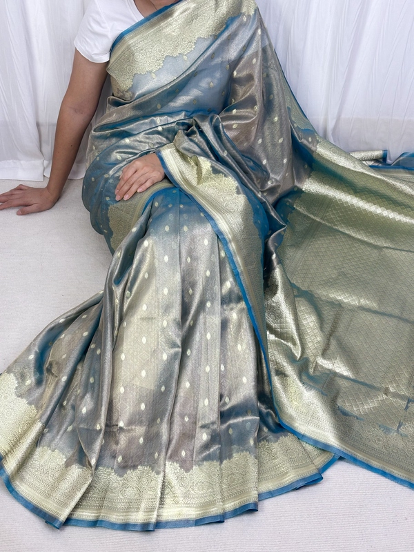 Tissue | Indian Imported Tissue Silk Saree, Varanasi Gold-Woven Saree, Non-Returnable. Tissue | Indian Imported Tissue Silk Saree, Varanasi Gold-Woven Saree, Non-Returnable.
