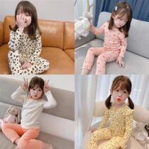 Baby girls pyjamas 2021 autumn clothes for women Baos new foreign air cute princess spring autumn and winter deep autumn clothes and autumn pants suit