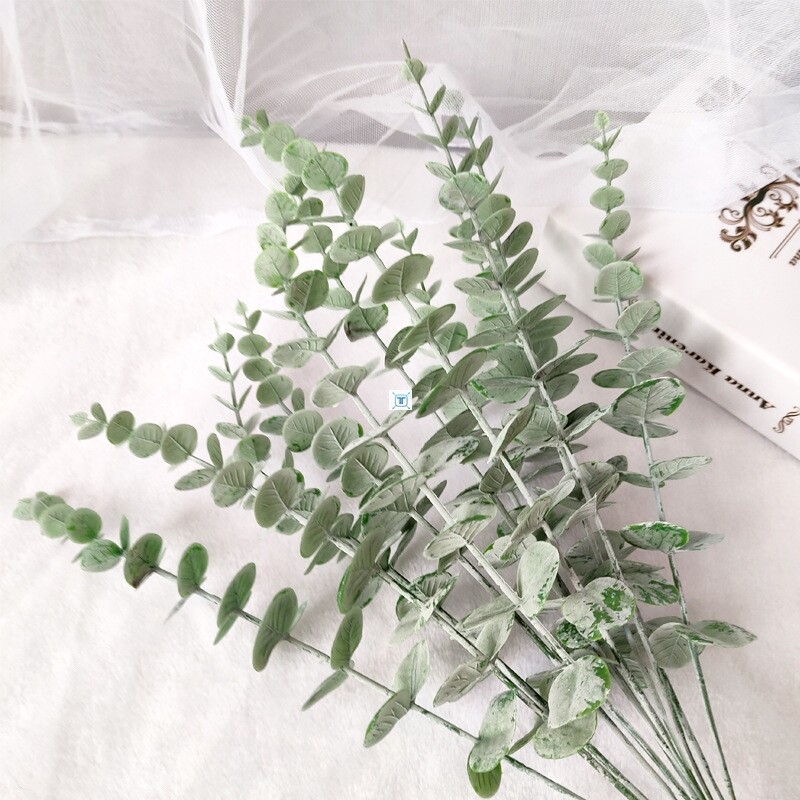 10pc High Quality Plastic Eucalyptus Leaves Fake Plant Leaf