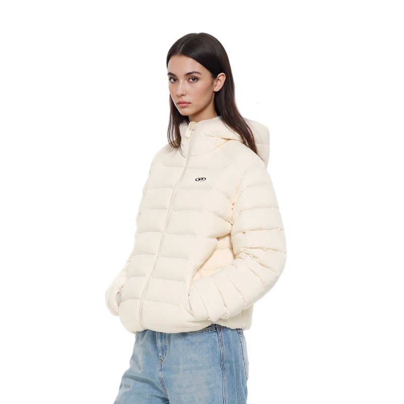 Rasp American Style Trendy 90 White Duck down Lightweight Hooded Ribbed down Jacket Thin Inner Liner Coat Unisex Top