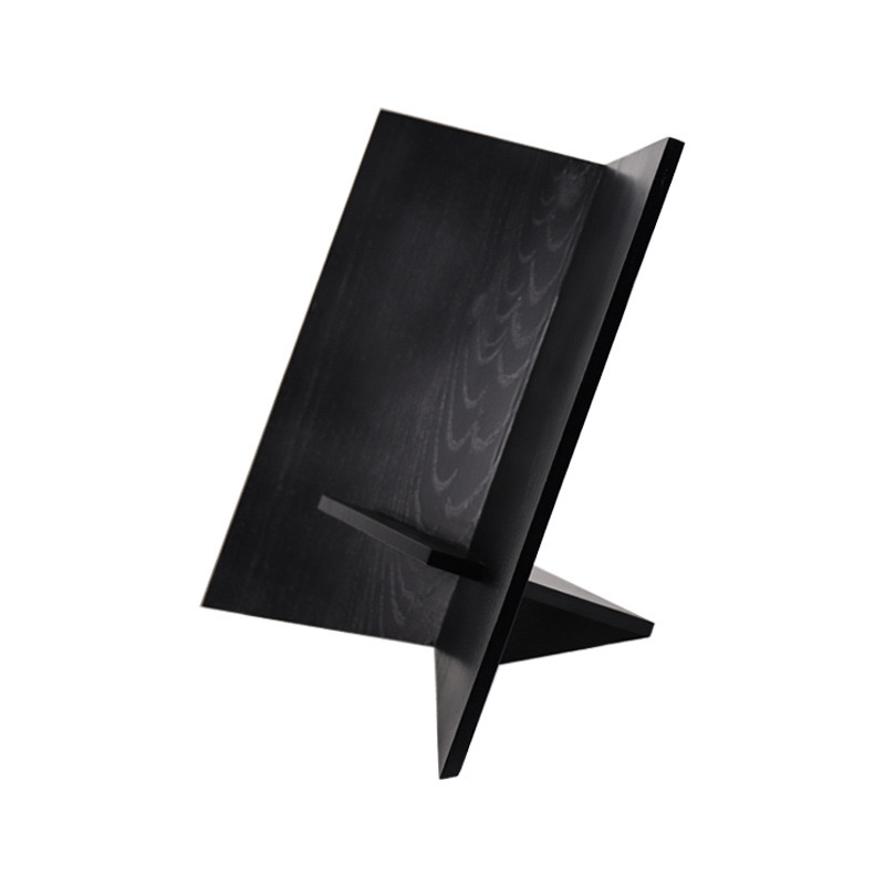 Light Luxury and Simple Style, Black Solid Wood Bookshelf, Magazine Rack, Newspaper Rack, Model Room, Sales Office, Home Study Room Decoration