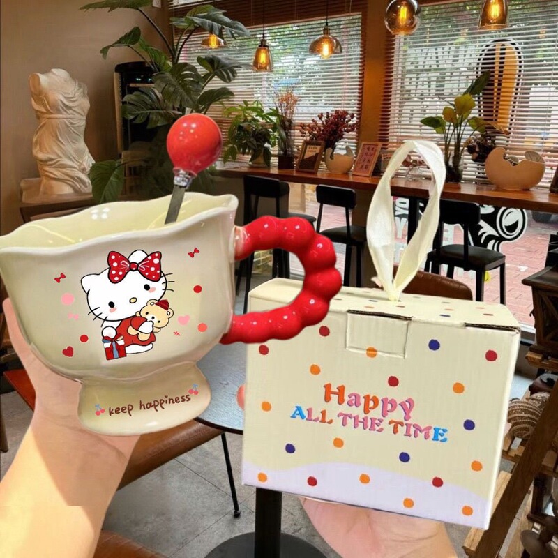 Hellokitty Mug Birthday Gift Souvenir Couple Water Cup High-Value Cup Gift for Girlfriend