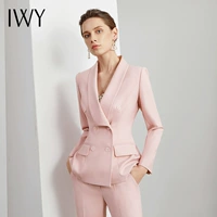 Розовый классический костюм, элитный рабочий дизайнерский комплект, для салонов красоты, тренд сезона