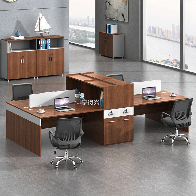 Staff office desk and chair combination simple modern staff desk 2 4-person combination screen working position office furniture