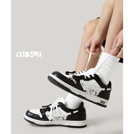 Cat and Sofa No Man's Land Rose/Xiaofu Same Style Shoes Men's Street Trendy Niche Casual Couple Sneakers Sneakers