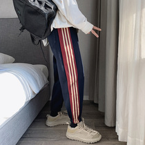 Spring and autumn foot casual pants men Korean trend ins Net red port wind ankle-length pants students wild sports pants