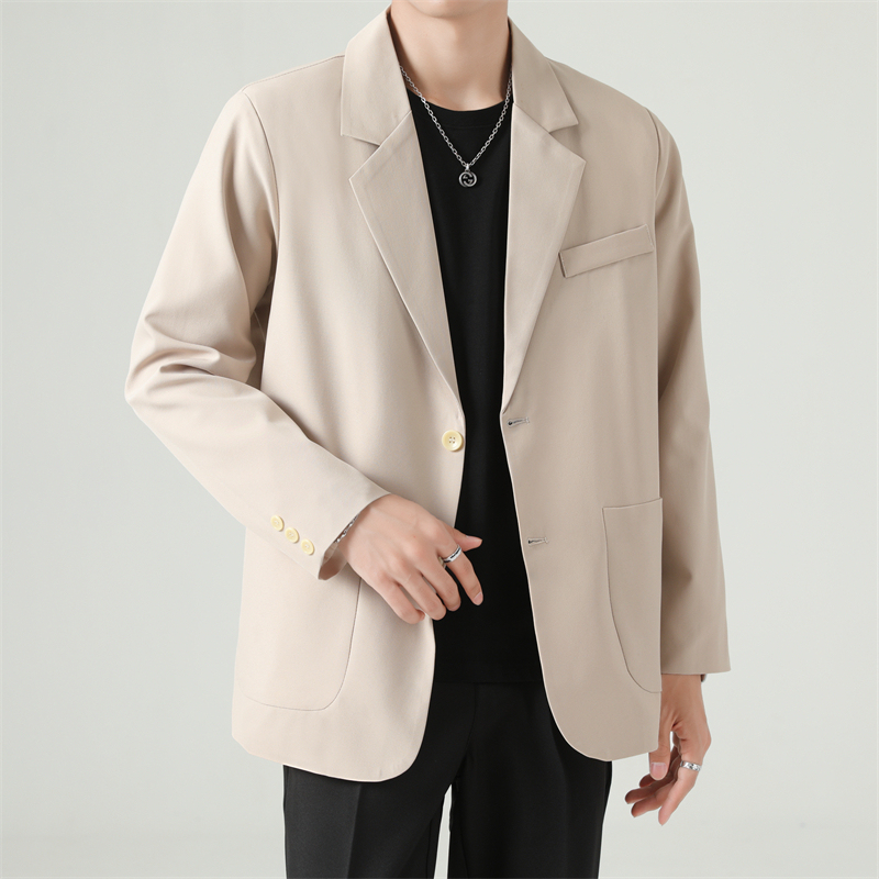 Spring and Autumn Casual Blazer for Men ins Trendy Brand Loose Fit High-End Stylish Cool Mature Style Single-Breasted Suit Spring and Autumn Casual Blazer for Men ins Trendy Brand Loose Fit High-End Stylish Cool Mature Style Single-Breasted Suit