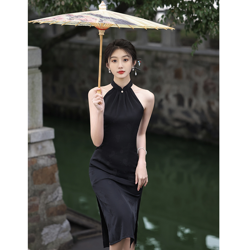 Improved Black Sleeveless Cheongsam 2026 New Style Elegant Wearable New Chinese Dress for Women Summer Retro Republic of China Style