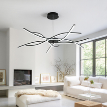 Living room chandelier modern simple atmospheric fashion 2021 new tremble net red minimalist hall lighting package installation