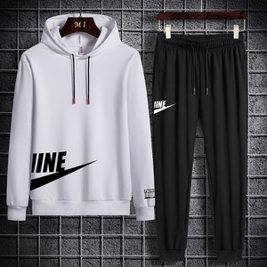 两件套潮流宽松大码长袖卫衣套装男