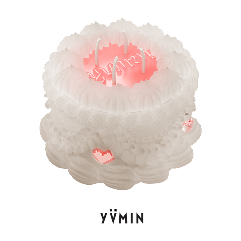 Membership price 295] YVMIN Yume Electronic girl cream birthday cake scented candle holiday gift