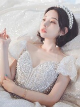 Princess sweet forest wedding dress 2021 new bride super fairy dream thin retro temperament trailing dress