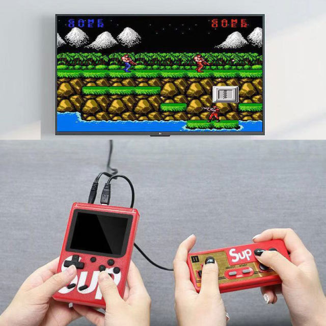 sup handheld game console handle handheld double external operation button console game accessories battery AV cable TV