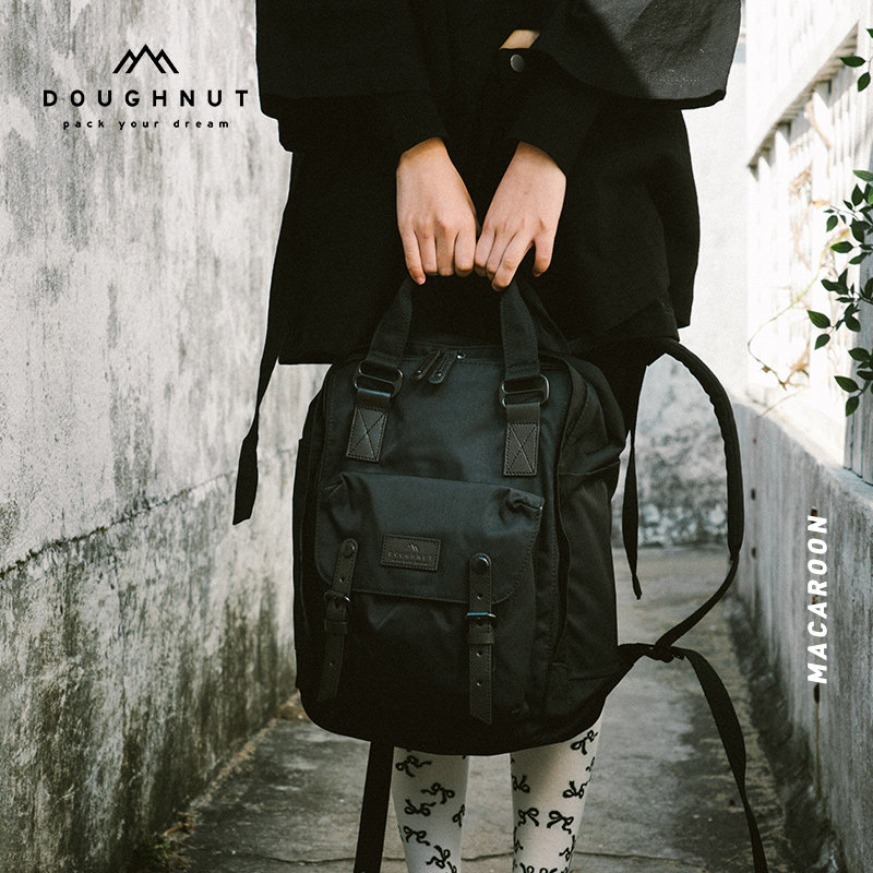 Doughnut Macaroon Donut Dark Backpack Boys And Girls School Bag Multi-Capacity Backpack