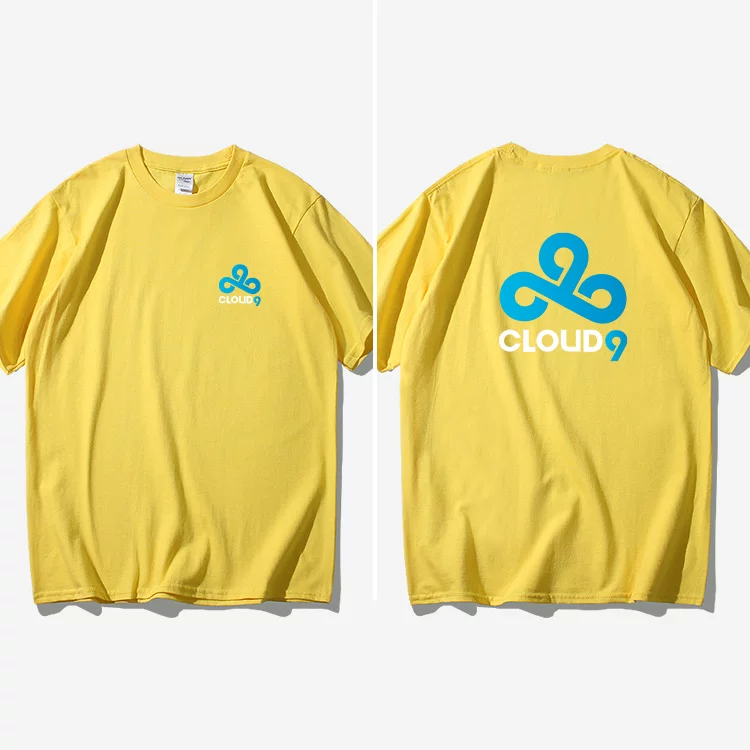[Североамериканская команда Cloud 9 киберспорт C9 эспорт CS GO игра LOL тематическая футболка короткий рукав студенческая одежда женская мужчина круглый вырез]