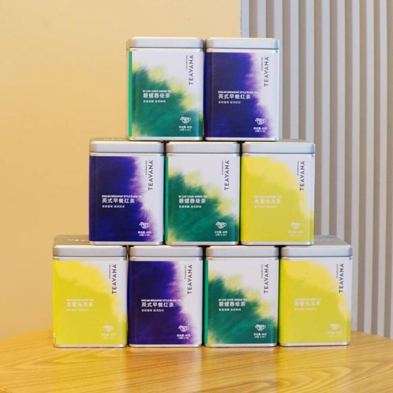 Starbucks Tea Wana Biluochun Green Tea Jin Xuan Oolong English Breakfast Black Tea Sealed Bag Iron Box Packaging Starbucks Tea Wana Biluochun Green Tea Jin Xuan Oolong English Breakfast Black Tea Sealed Bag Iron Box Packaging