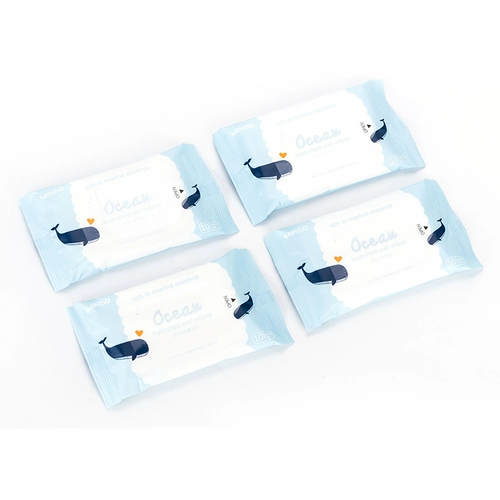 Miniso, морские увлажняющие портативные влажные салфетки, 20 штук