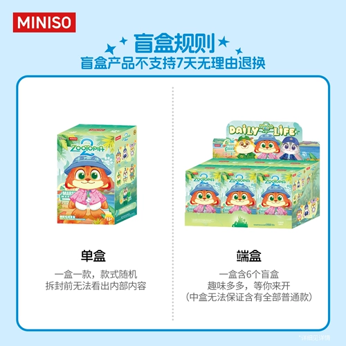 MINISO известный бренд Disney Zootopia City Resident серии виниловая плюшевая слепая коробка аутентичная