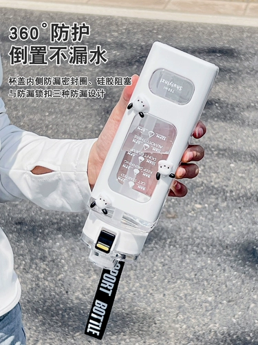 Высококачественный вместительный и большой стакан со стаканом, чайная чашка для школьников, пластиковый чайник, защита при падении