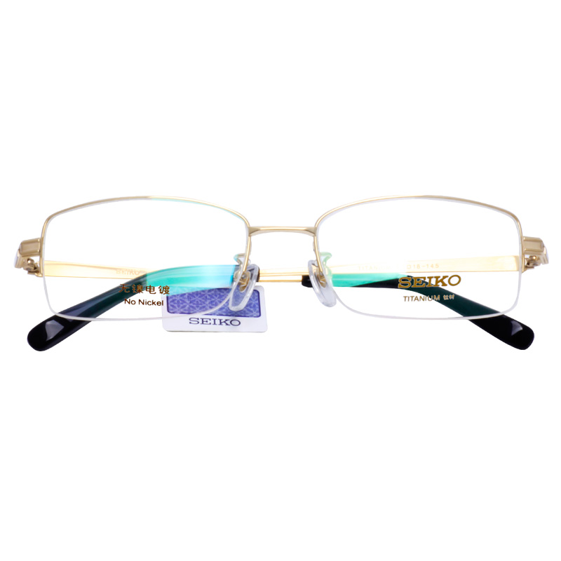 Seiko Spectacle Frame Men Super Light Pure Titanium Large Frame Business Casual Style Optical Frames Nearsightedness Spectacle Frames HT01080-Taobao