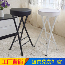 Folding new simple modern 63 high black and white thick cushion bar bar chair cash register stool fishing stool
