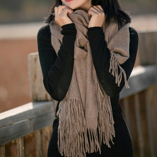 Solid Color High-End Cashmere Scarf for Women, Winter Cheongsam Shawl, 100% Pure Cashmere, Autumn and Winter Dual-Use, Versatile for Winter