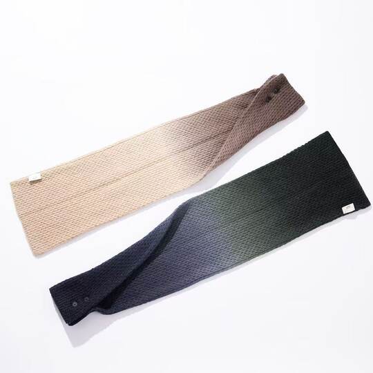 Three-Color Gradient Warm Knitted Pure Cashmere Scarf, Soft and Luxurious, Thickened for Warmth, Unisex for Winter