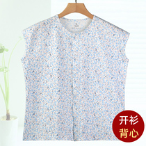 Hit underwear elderly cotton buckle vest female mother short sleeve sweatshirt grandmother cardigan summer vest