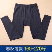  Large size autumn pants mens fat plus fat line pants single-piece panties youth middle-aged and elderly loose and thin bottoming cotton pants
