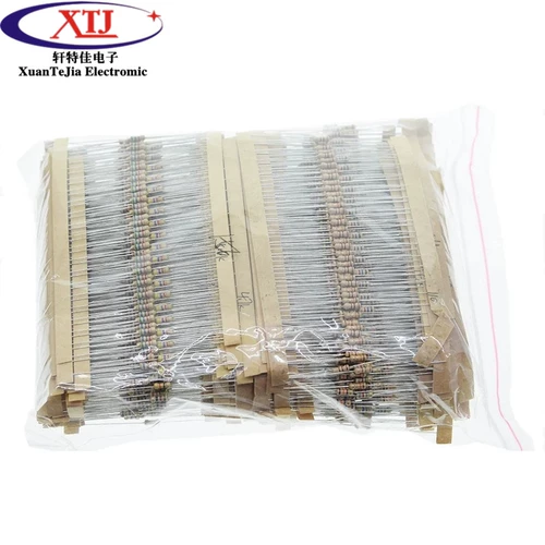 Набор резисторов из углеродной пленки 1/4 Вт, 156 значений сопротивления, по 20 штук в каждом, 1 Ом-10 МОм, 5% 0,25 Вт