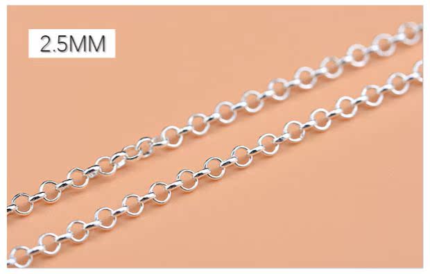 S925 sterling bạc chuỗi ngọc trai lỏng chuỗi o chuỗi từ handmade DIY bán thành vòng tay vòng cổ vòng cổ vật liệu chuỗi - Vòng chân vòng chân bạc nữ đẹp
