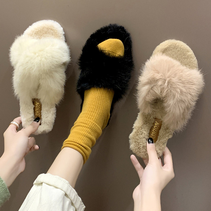 Mao Mao slippers women wear 2021 New cute ins trendy shoes Net red home home cotton shoes autumn and winter