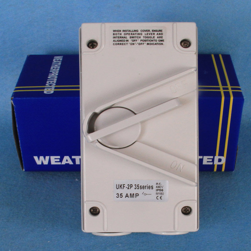 2P 2P 35A load isolation switch outdoor waterproof seal waterproof brake knife switch three-phase 63A safety switch